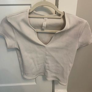 Alo cropped white tee